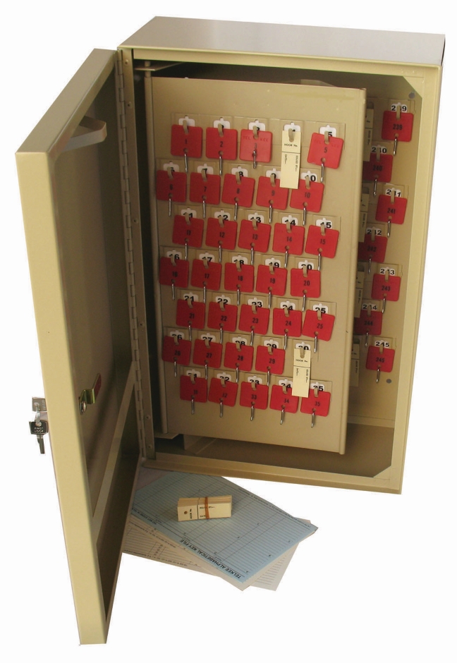 Other view of Key Cabinet - Left Hinge - Wall Mount - 175 Keys - 245 Hooks - Steel - Beige - 330 mm x 165 mm x 530 mm - T380 - Model 530 - Telkee