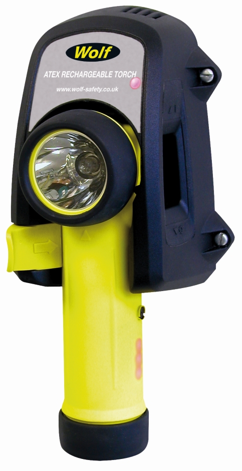 Other view of Zone 1 Rechargeable Right Angle Safety Torch - Yellow - 7.4 V - Lithium-Ion - 243 lm High 135 lm Low - LED - Wolf