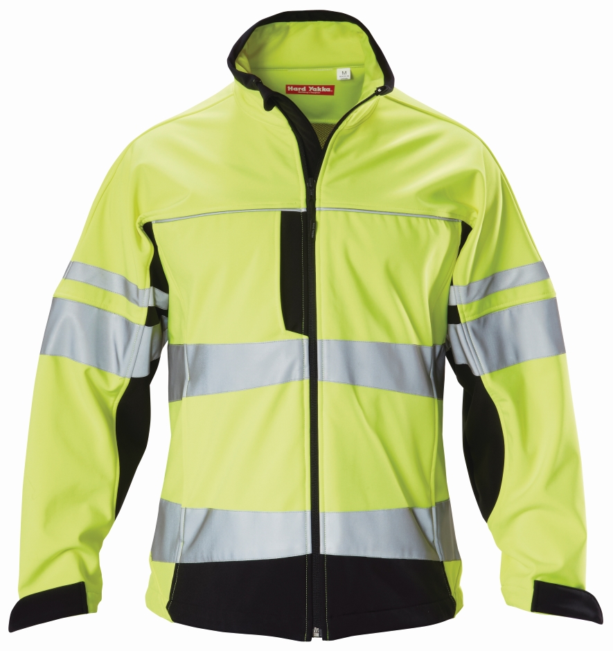 Other view of 2-Tone Softshell Jacket With Stretch Tape - Polyester - Yellow/Navy - 4X-Large - Y06546 - Hard Yakka