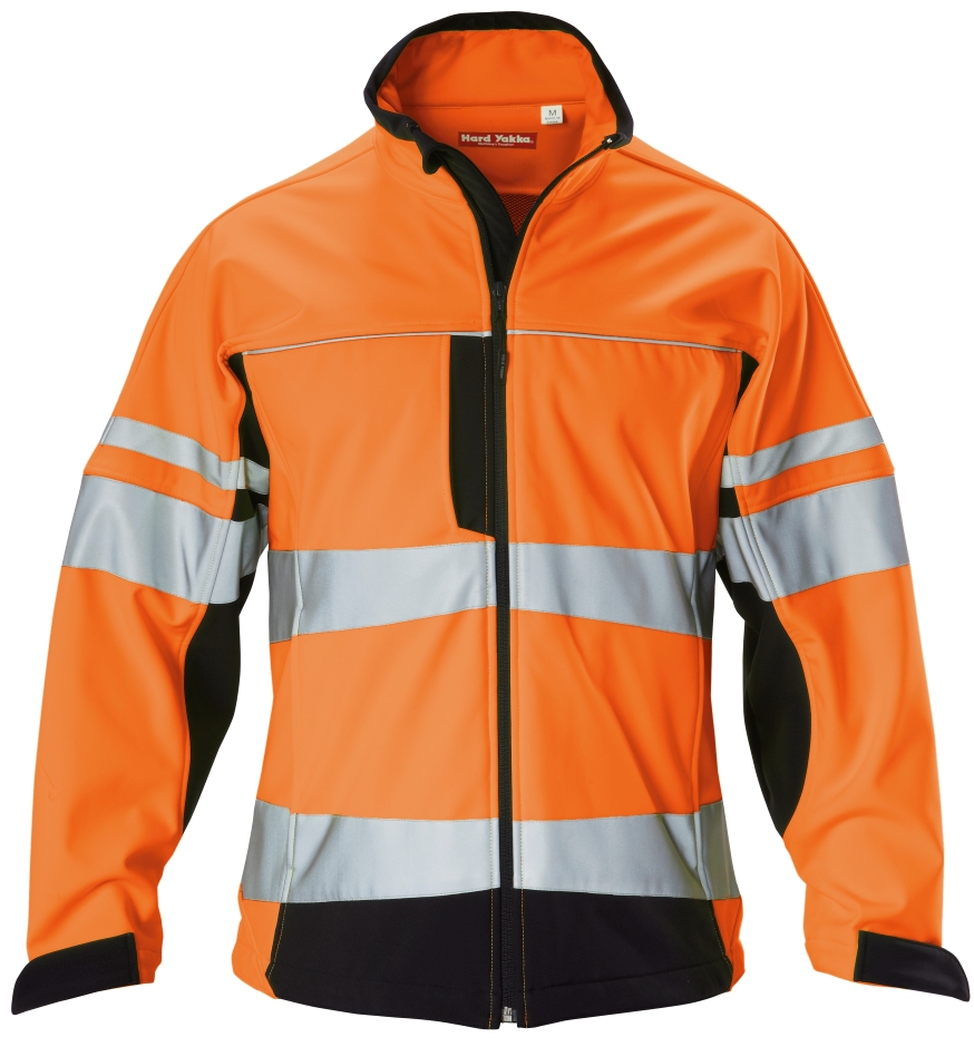 Other view of 2-Tone Softshell Jacket With Stretch Tape – Polyester – Orange/Navy – X-Large – Y06546 – Hard Yakka