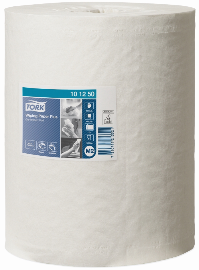 Other view of Centrefeed Paper Plus Wiping Roll - White - 159.5 m x 24.5 cm - 6/Pack - M2 - Tork