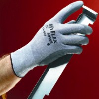 Other view of Cut Resistant Gloves - Medium Duty - Polyurethane Coat - Gray - Size 9 - 11-627 - HyFlex® - Ansell