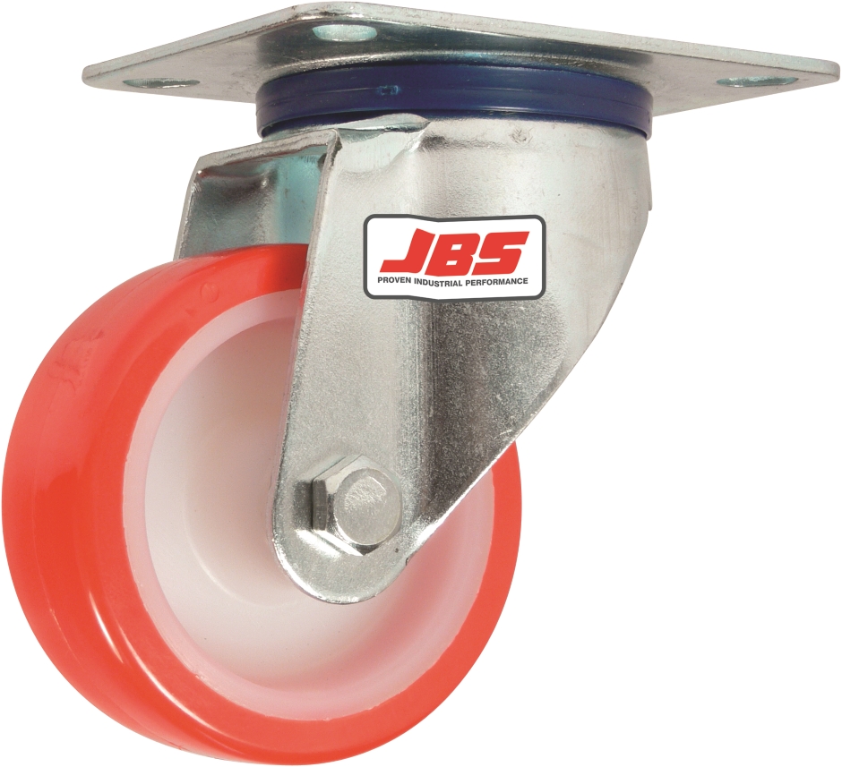 Other view of Polymer Centre Castors With Polyurethane Wheel - 100mm/120kg -  Swivel Plain Bearing - JBS