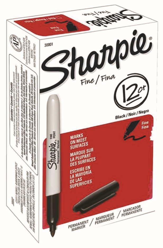 Other view of Sharpie -S3001 - Permanent Marker - Fine 1mm nib - Black - Pack of 12