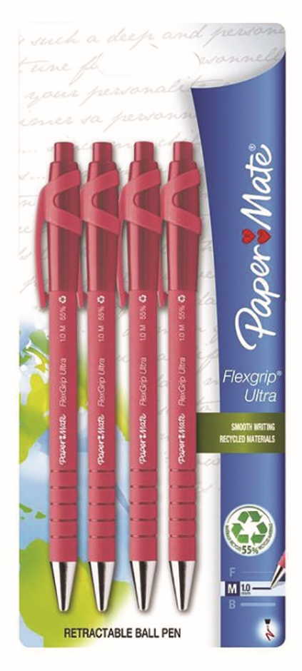 Other view of Ballpoint Pen - Recycled - Medium Point - Red - Flexgrip Ultra - 9620131 - PaperMate - (12/Pack)