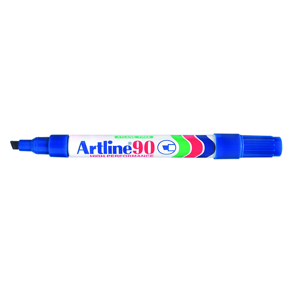 Other view of Artline 90 Permanent Marker - 2 to 5mm Chisel Tip Blue (12)