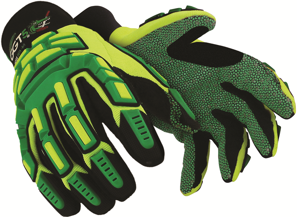 Other view of Impact Protection Gloves - Anti-Cut - Gator Grip Palm - Yellow/Green/Black - 2X-Large - 4020X - GGT5® Gator Grip - HexArmor