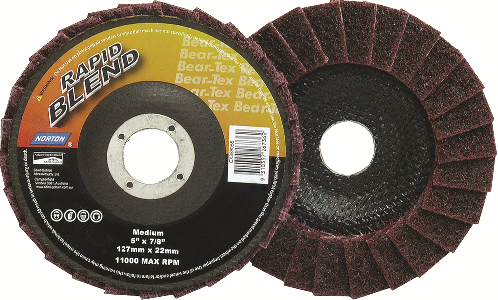 Other view of Surface Conditioning Flap Disc - Maroon - 125 mm x 22 mm - Medium - S2308 - Rapid Blend - Bear-Tex® - Norton