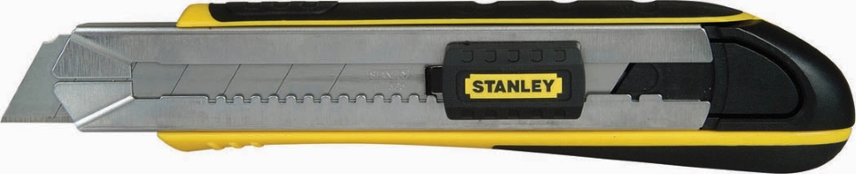 Other view of Snap-Off Blade Knife with 4 Blades - Retractable - Heavy-Duty - 25 mm - Stainless Steel Blade - Plastic Handle - 10-486 - FatMax - Stanley