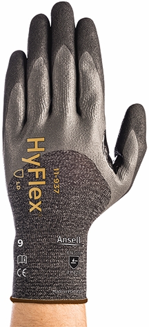 Other view of Ansell Earth HyFlex® 11-937 Cut Resistant Gloves - Cut B - 18 Gauge Dyneema - Nitrile Foam 3/4 Coat - Oily Grip - Silicone/Latex Free - Grey/Black - 11