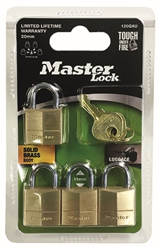 Other view of Padlock - Keyed Alike - Brass - 20 mm x 4 mm x 11 mm - Master Diamond - 120QAU - Master Lock