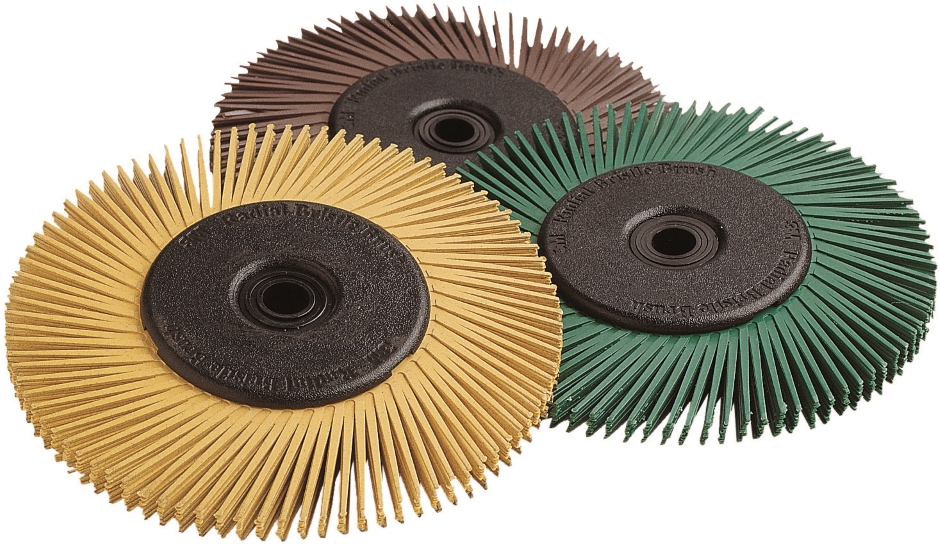 Other view of Radial Bristle Brush - Straight - Ceramic - Green - 203 x 25 x 32 mm - 50 Grit - BB-ZB - Scotch-Brite™ - 3M