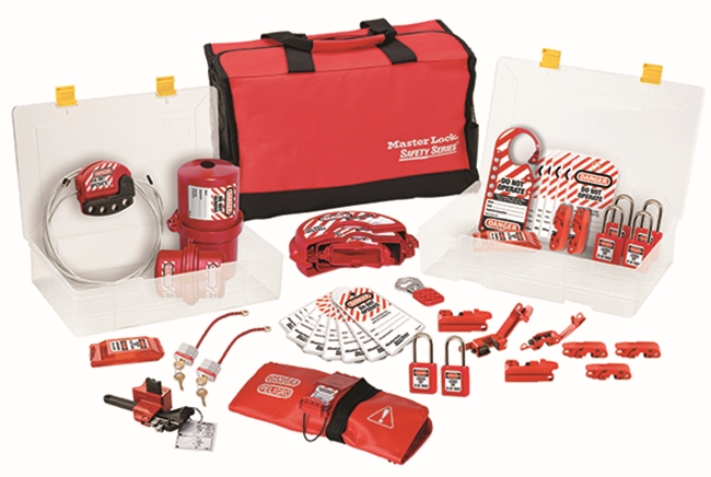 Other view of Master Lock 1458VE410 Lockout Kit - Electrical Safety - Red - L