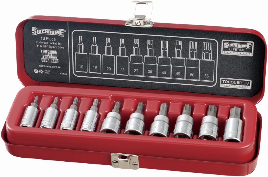 Other view of 10-Piece Socket Set - Imperial - 1/4" & 3/8" Torx Drive - Tru-Torque™ - SCMT19107 - Sidchrome