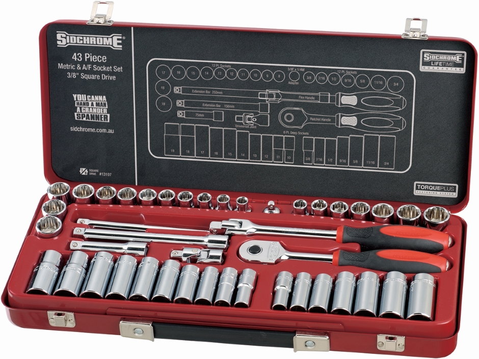 Other view of 43-Piece Socket Set - Imperial/Metric - 3/8" Square Drive - SCMT13107 - Sidchrome