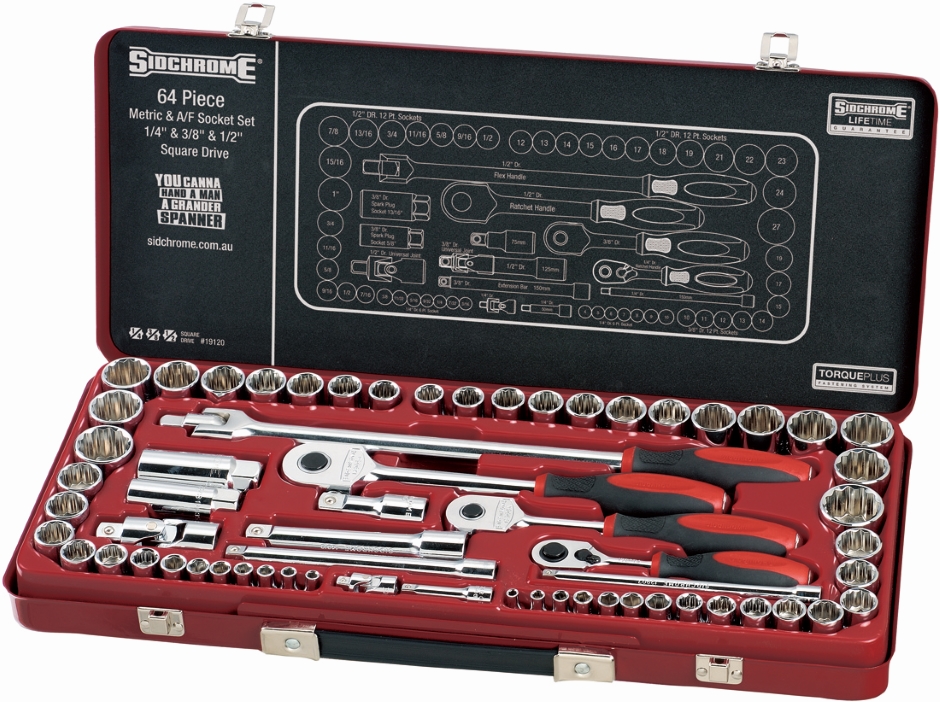 Other view of 64-Piece Socket Set - Imperial/Metric - 1/4" 3/8" & 1/2" Square Drive - SCMT19120 - Sidchrome