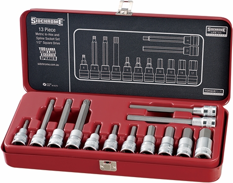 Other view of 13-Piece In-Hex & Spline Socket Set - Metric - 1/2" Drive - SCMT14275 - Sidchrome