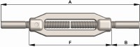 Other view of TURNBUCKLE STUB END H/DUTY BLK 1 1/4"