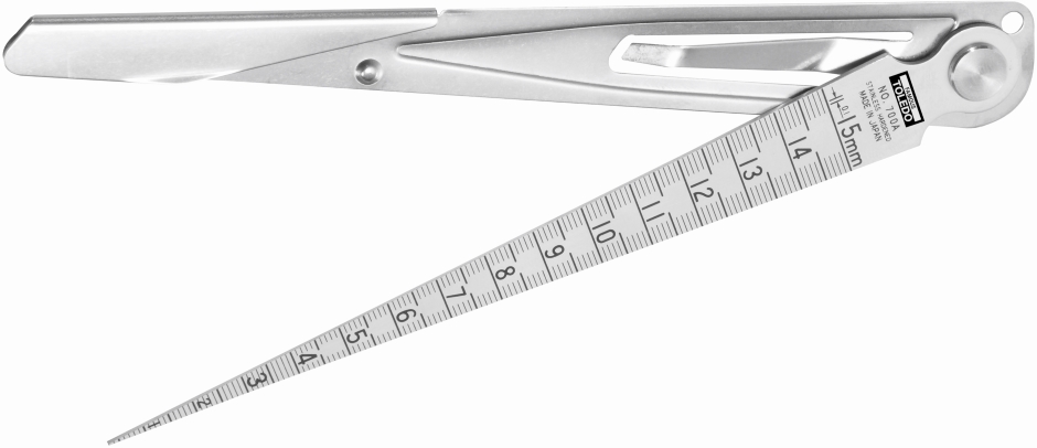 Other view of Taper Gauge with Hanger Hole & Pocket Clip- 1 to 15 mm - Stainless Steel - Satin Chrome - 700AM - Toledo