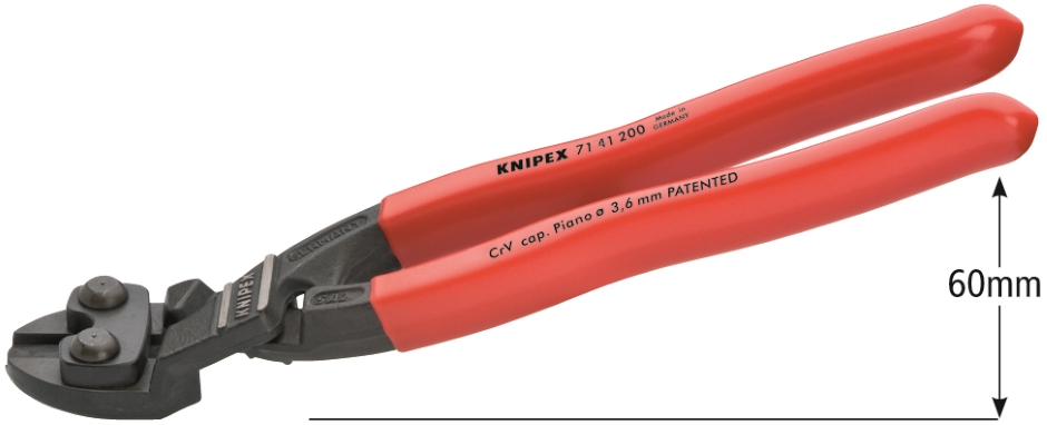 Other view of Bolt Cutter - Compact - Angled - Chrome Vanadium Steel - 200 mm Length - Plastic Coated - 7141200 - Knipex