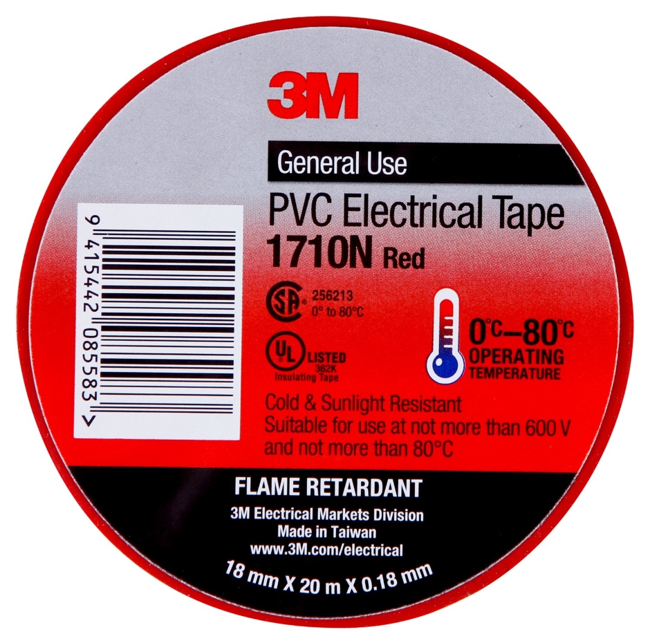 Other view of TAPE ELECTRICAL 3M 1710N RED