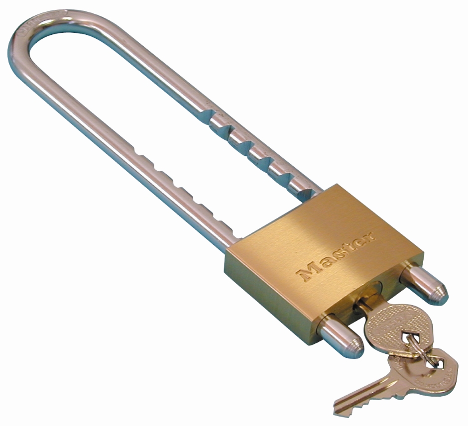 Other view of Padlock - Keyed - Brass - 50 mm x 11 mm x 70 to 155 mm - 1950DAU - Master Lock