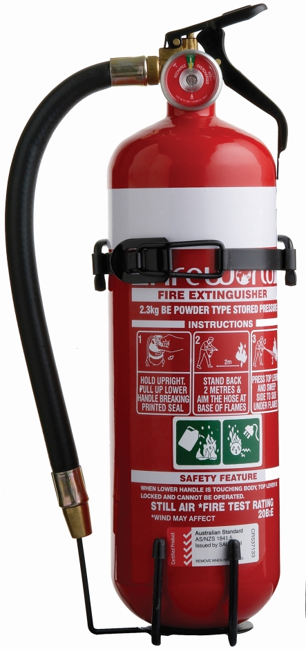 Other view of Fire Extinguisher - Dry Chemical Powder - 2.3 kg - 20BE - Mild Steel Cylinder - 1035 KPa - 124 x 400 mm - BE - Fireworld