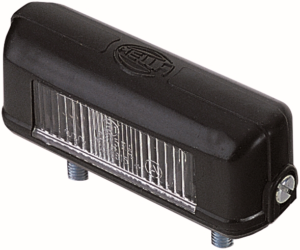 Other view of License Plate Lamp - Black W/Clear Lens - 6/12/24 V - 80 mm x 31 mm x 28 mm - Hella