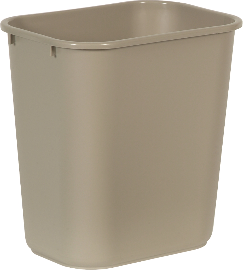 Other view of Medium Wastebasket - Rectangular - Plastic - Beige - 26.6 L - RFG295600 BEIG - Rubbermaid