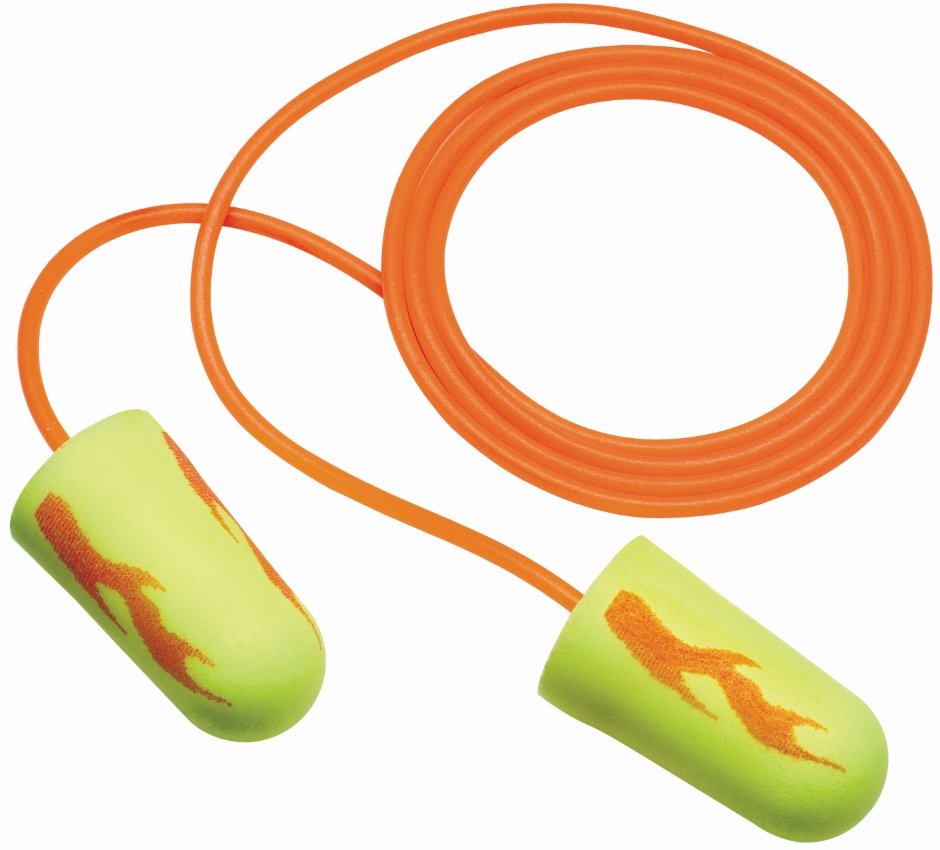 Other view of Disposable Earplug - Corded - Tapered - Polyurethane Foam - Yellow/Red - 23 dB (Class 4) - Yellow Neon™ Blasts™ - E-A-Rsoft™ - 3M