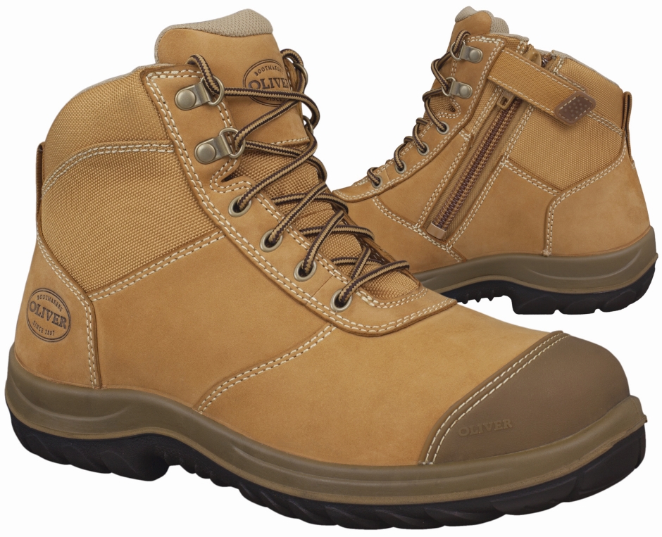 Other view of Oliver - Safety Boots - Ankle - Lace Up with Side Zipper - Nubuck Leather - 34-662P - Wheat - Size 11 - 9320922578106