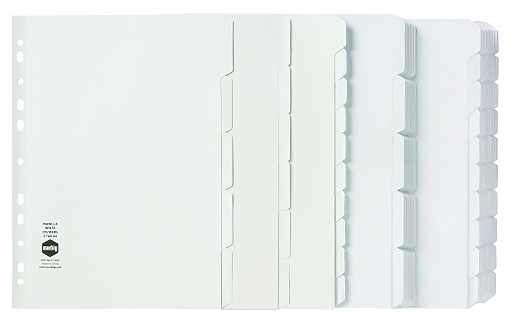 Other view of MARBIG - DIVIDERS 10 TAB WHITE MANILLA A4 - PK20 - 37420F