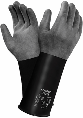 Other view of Ansell AlphaTec 38-514 Butyl Chemical Resistant Gloves - Black L - Type A Unsupported