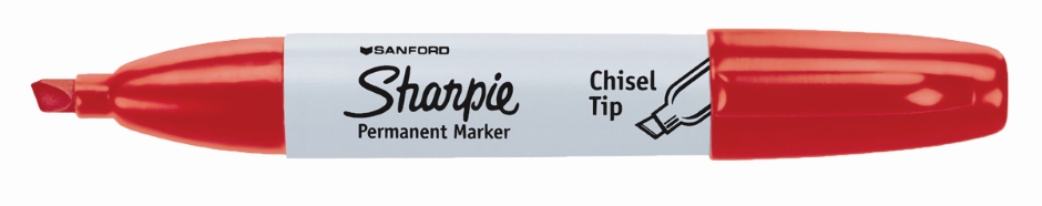 Other view of Permanent Marker - Red - 5.3 mm Chisel Nib - Classic - 38202 - Sharpie - (12/Pack)