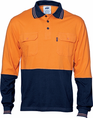 Other view of SHIRT POLO LS DNC 3944 OR/NA COTTON M