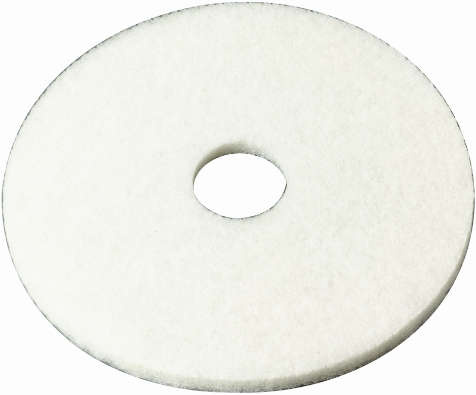 Other view of Premium Super Polish Floor Pad - Non-Woven Polyester Fiber - White - 16 x 1" - 61500045101 - Scotch-Brite™ - 3M