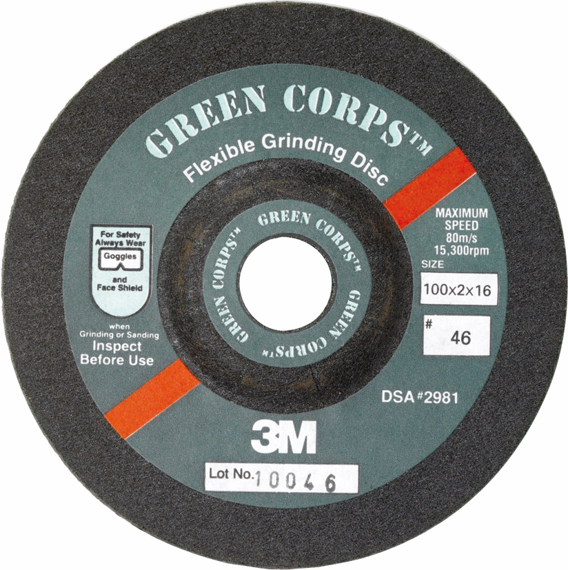 Other view of Flexible Grinding Wheel - Ceramic Aluminium Oxide - 100 x 2 x 16 mm - 36 Grit - Type 27 - Green-Corps™ - 3M