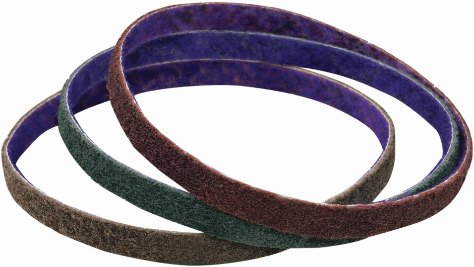 Other view of Durable Flex Sanding Belt - Portable Machines - Aluminium Oxide - Maroon - 10 x 330 mm - Medium - Scotch-Brite™ - 3M