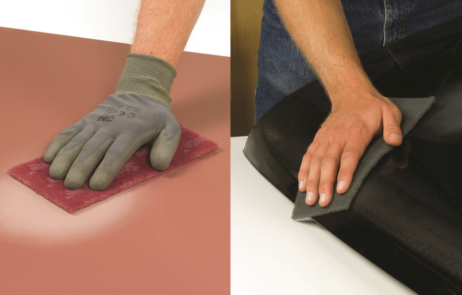 Other view of Hand Pad - Durable Flex - Aluminium Oxide - Maroon - 228 x 115 mm - A Very Fine - Scotch-Brite™ - 3M