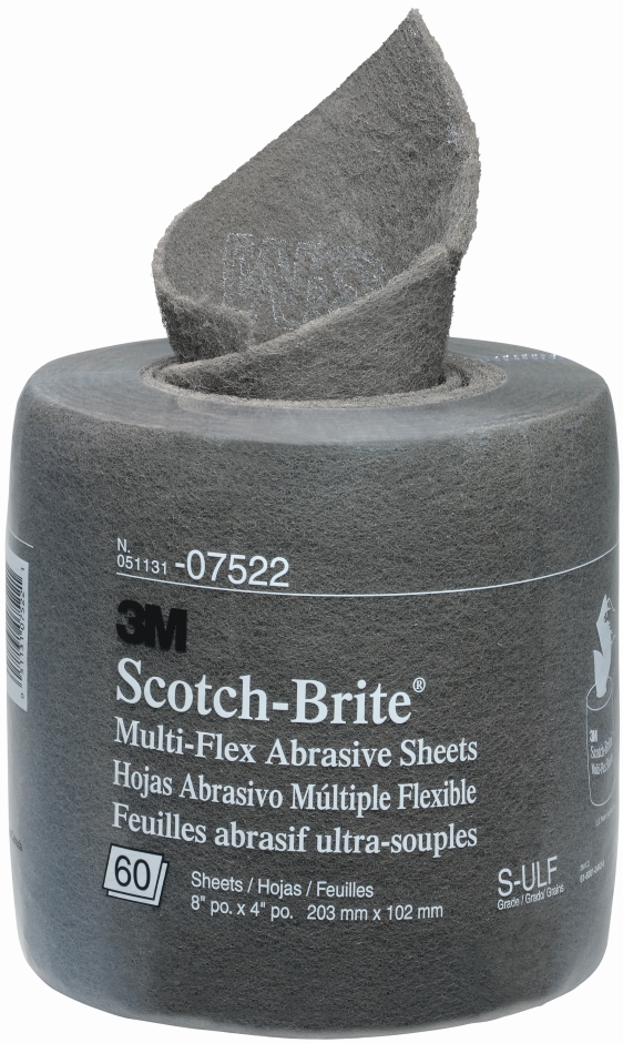 Other view of Multi-Flex Sheet Roll - Aluminium Oxide - Light Grey - 100 x 200 mm - Ultra Fine - 60 Sheets - 7522 - Scotch-Brite™ - 3M