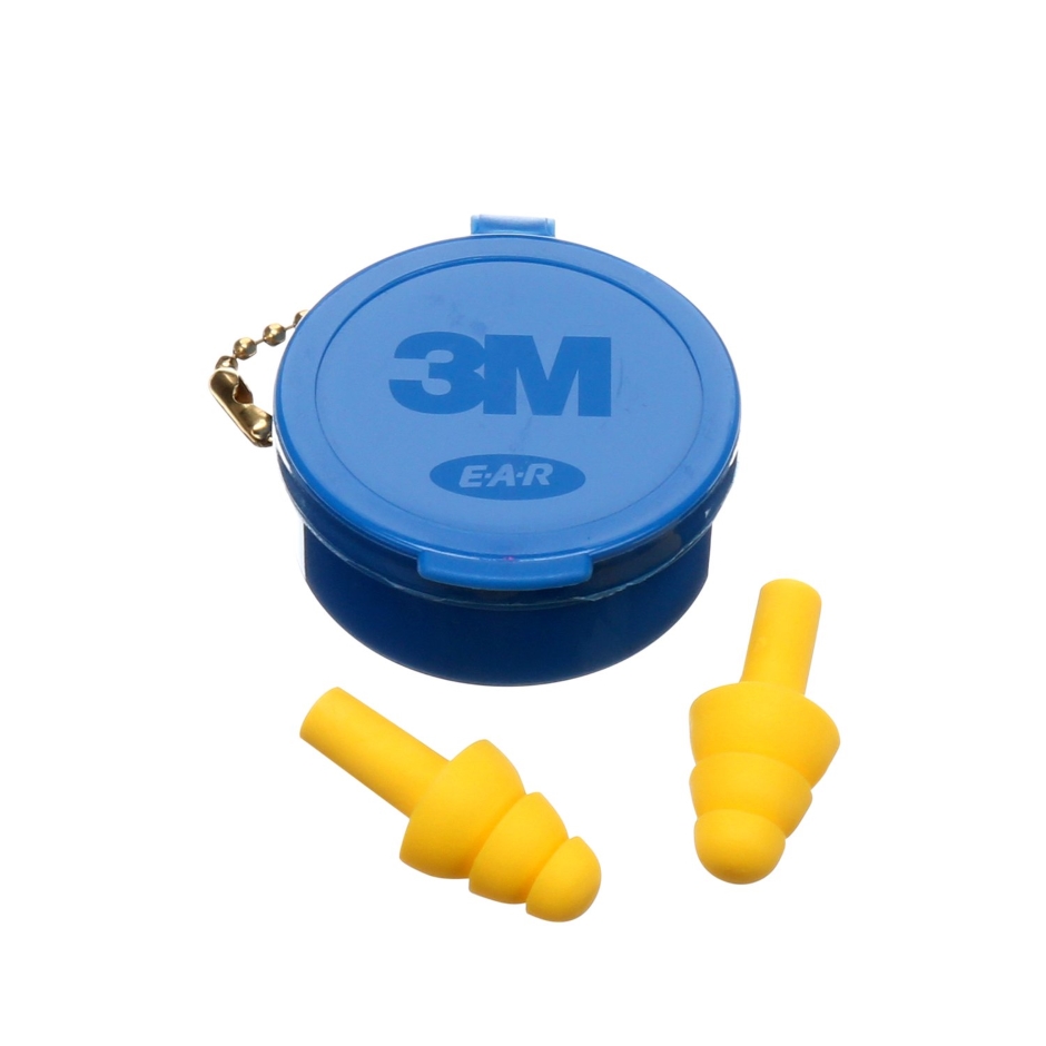 Other view of 3M E-A-R UltraFit 340-4001 70071521143 Earplugs - Reusable - Uncorded -Class 3 - 18dB - Yellow - Regular - Pack of 50 Pairs + case