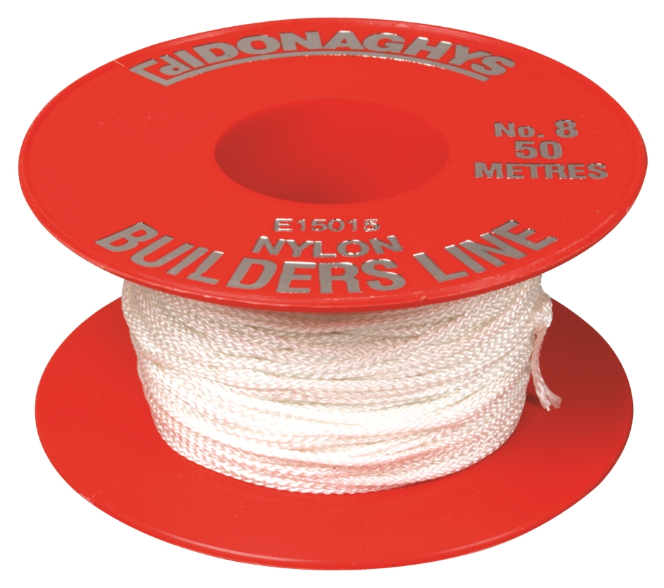 Other view of Bricklayers Line - 8 Plait Low Stretch - Nylon - White - No. 8 (885 tex) - 10 mm - 100 m - BL08X100W - Atlas Rope & Cordage