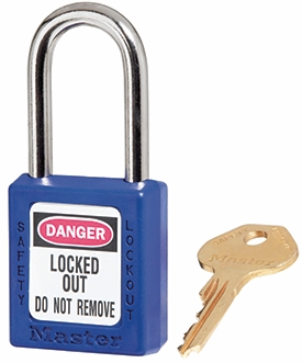 Other view of Safety Padlock - Keyed Alike - Thermoplastic - Blue - 410 Series - Zenex - Master Lock - 5/Set