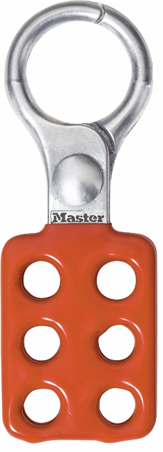 Other view of Safety Lockout Hasp - 6 Padlock - 25 mm Inside Jaw - 9/32" Shackle - Red - 416 - Master Lock