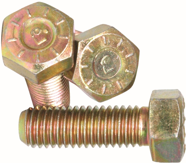 Other view of Hex Head Bolt - High-Tensile - Grade L9 - Steel - Zinc Yellow Plated - UNC - 1-1/8-7 x 8" - 440975 - Brighton Best