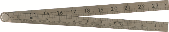 Other view of Metric Line of Chord & Circumference Rule - Single Fold - 600mm - 60R - Stanley