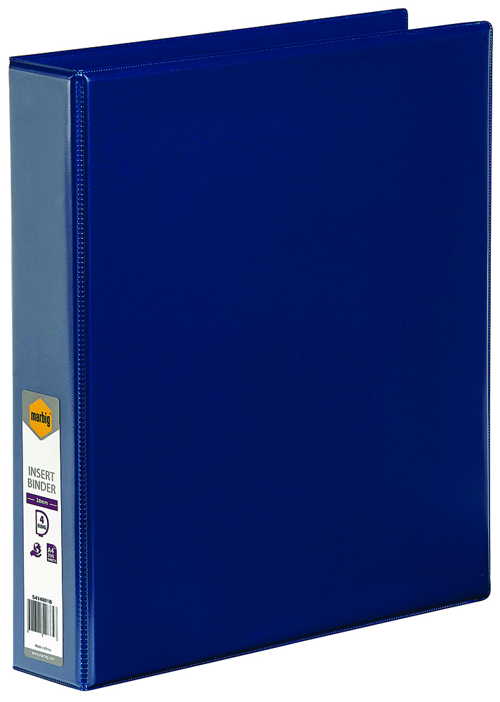 Other view of MARBIG - CLEARVIEW -  INSERT BINDER A4 4DR -  38MM -  BLUE - 5414001B