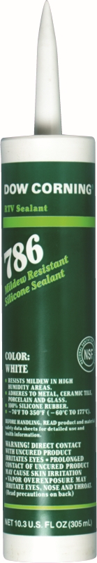 Other view of Silicone Sealant - Mildew Resistant - 300 ml Cartridge - Transparent - RTV 786 - Dow Corning