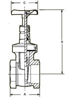 Other view of AAP Valve Gate - Tested - Pegler - Fig 1070M - Scd 50 - Brass - VBG50T