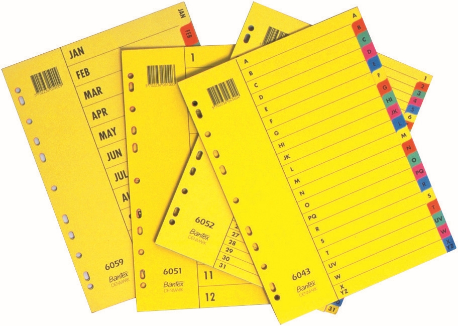 Other view of Manilla Divider - 1 to 31 Tab - A4 Paper - Cardboard - Assorted - 6052 - Bantex